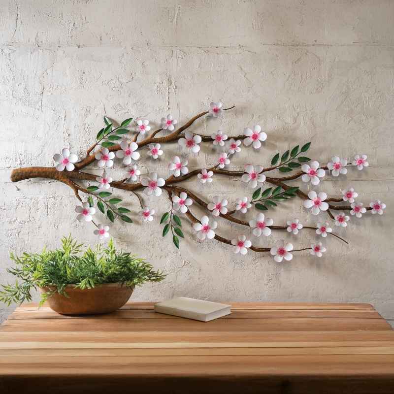 Sakura Flower Branch Metal Wall Art