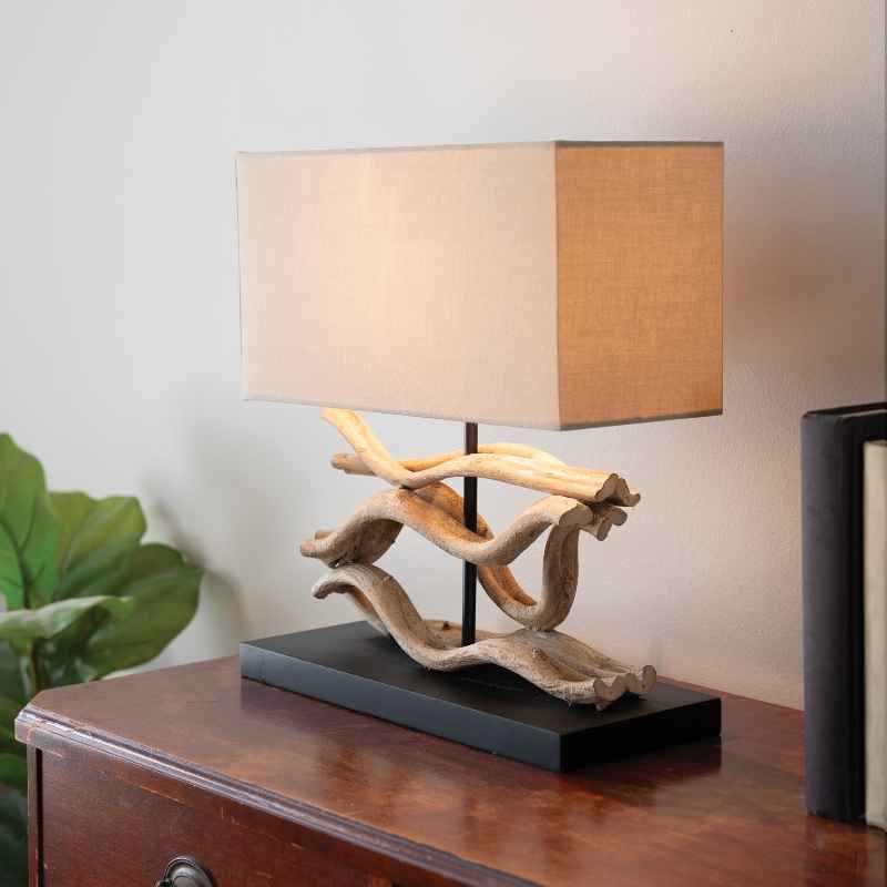 Bleached Mango Wood Table Lamp