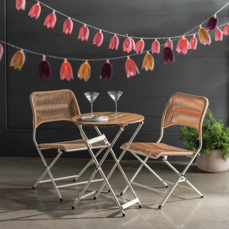 Tavernier Wicker Folding Outdoor Bistro Set