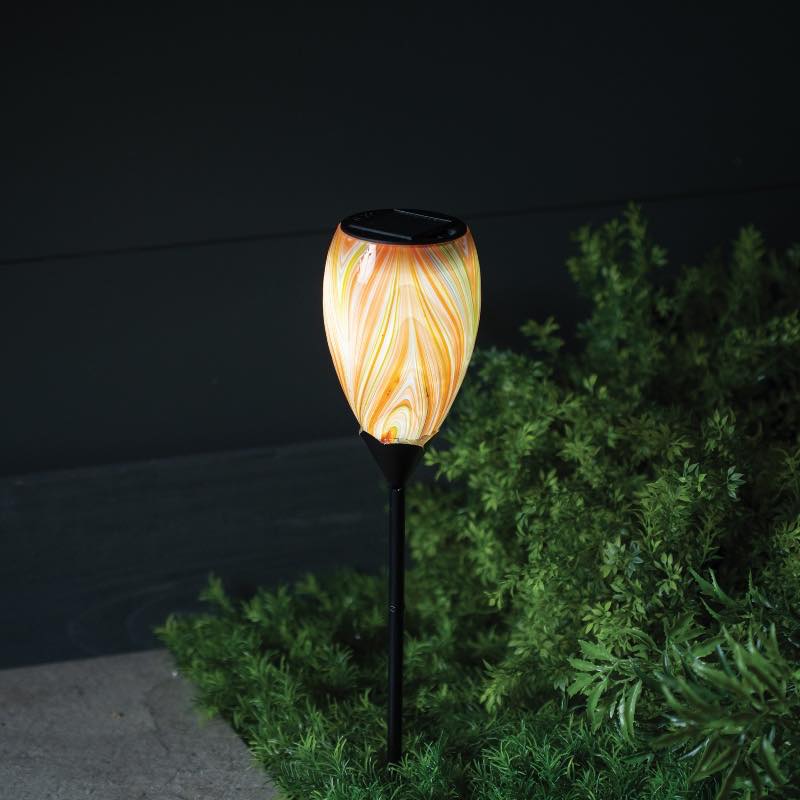 Murano Solar Stake - Orange