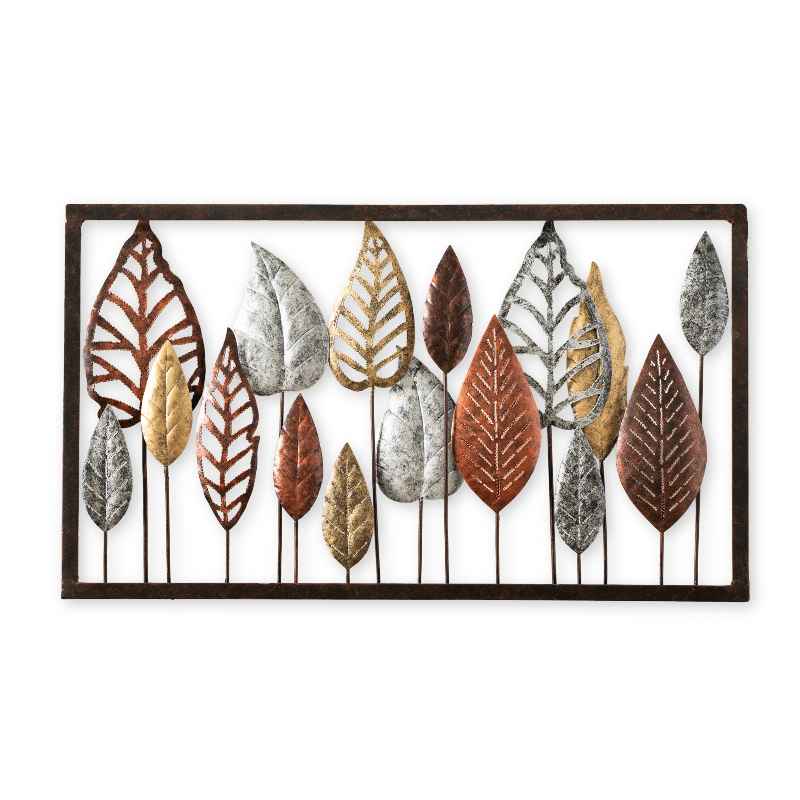 Recycled Metal Leaves Wall Decor