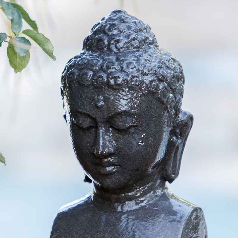 Stone Tabletop Buddha Head Fountain, 16