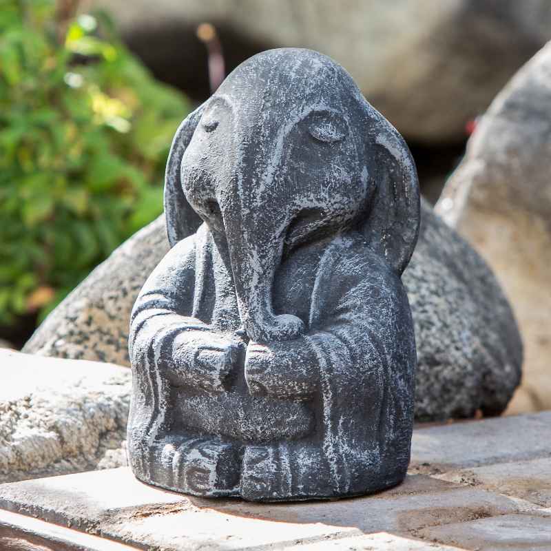 Meditating Elephant Statue, 8