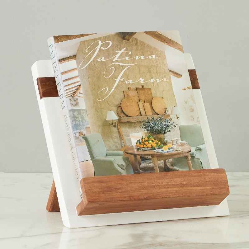 White Modern Tablet/Cookbook Holder