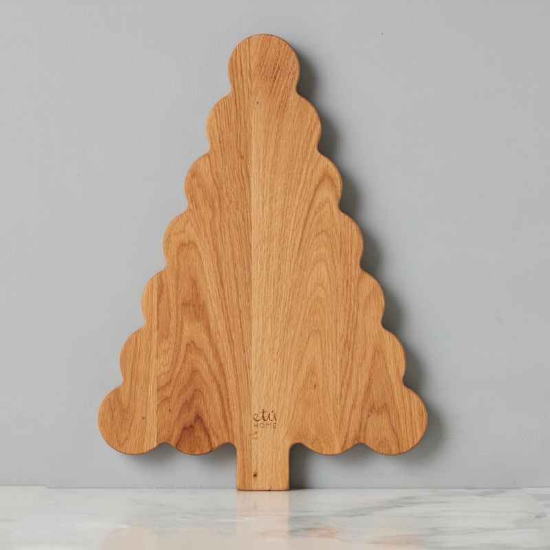 Acacia Wood Large Scalloped Tree Cutting Board