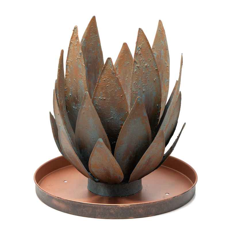 Shallow Metal Agave Planter