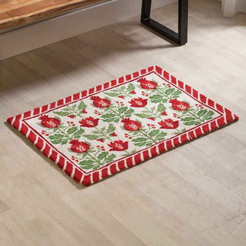 Holiday Mughal Hooked Wool Rug