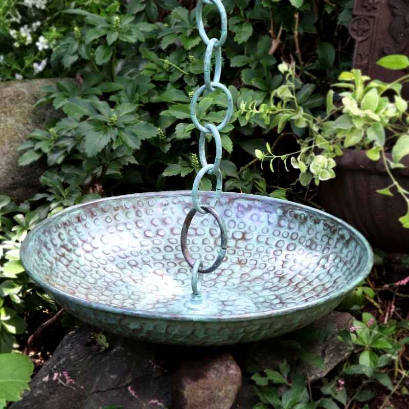Blue Verde Rain Chain Basin