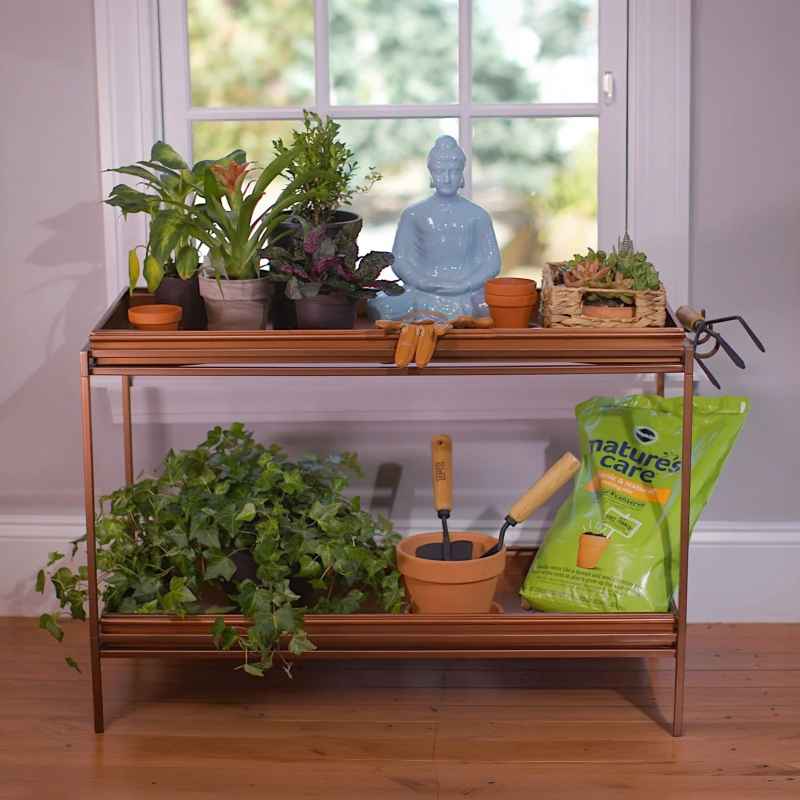 Two-Tier Metal Boot Tray/Stand