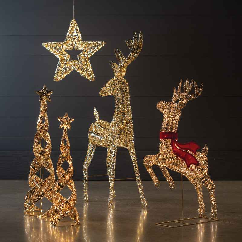 Micro LED Leaping Reindeer with Twinkling Effect