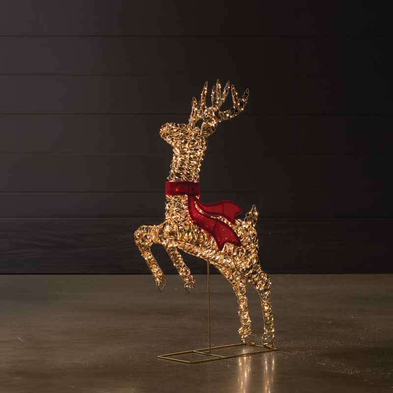 Micro LED Leaping Reindeer with Twinkling Effect