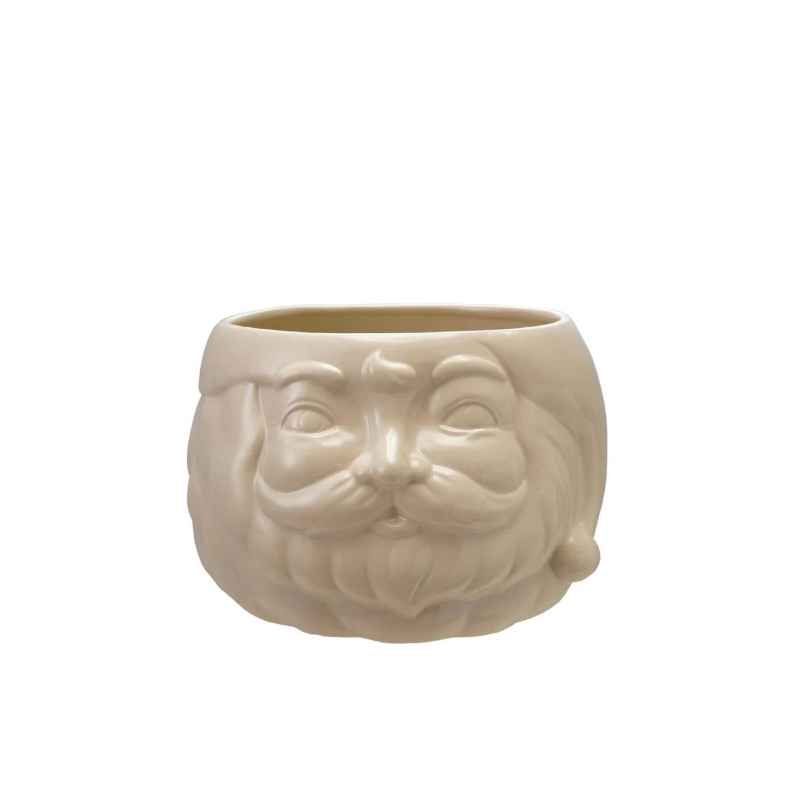 Stoneware Santa Head Bottle Cooler