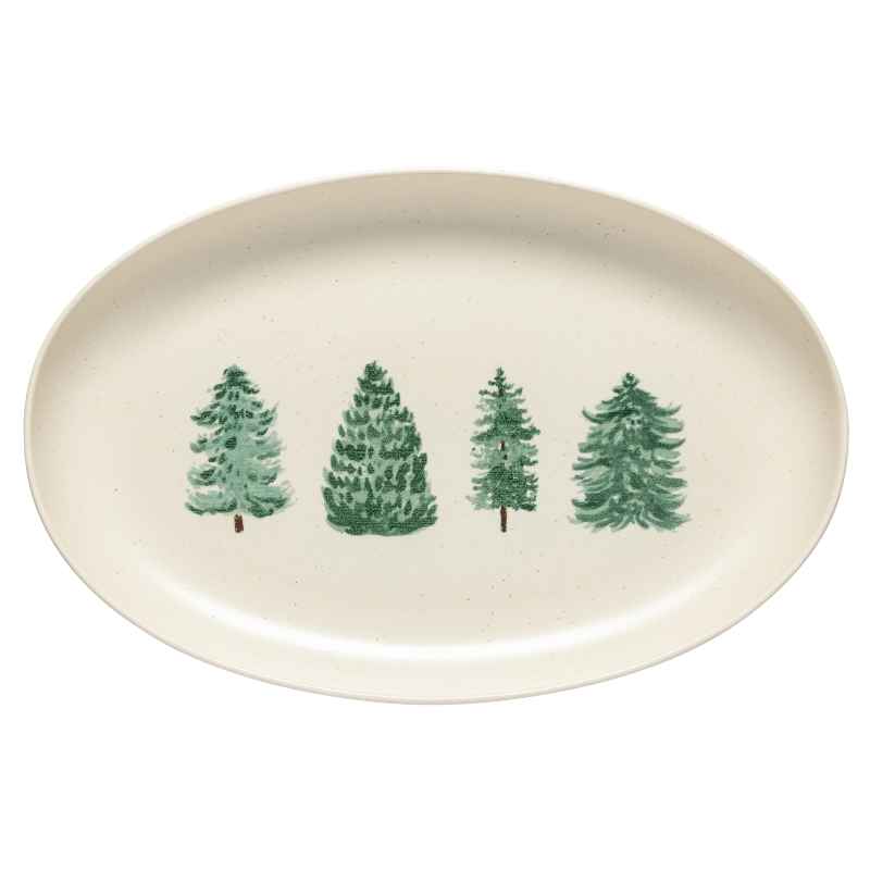 Pacifica Christmas Tree Oval Platter