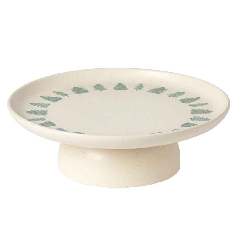 Pacifica Christmas Tree Footed Plate
