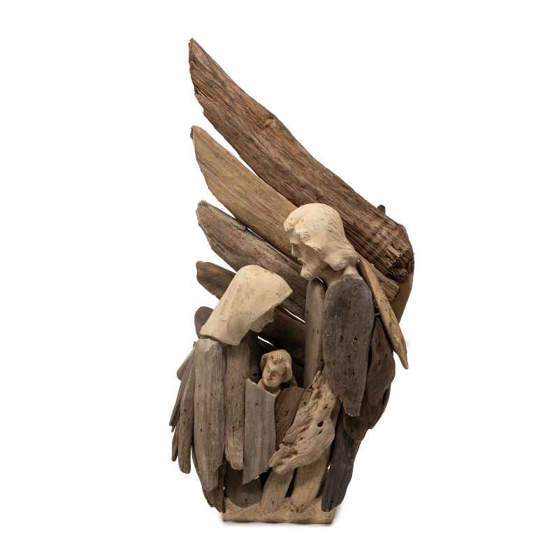 Driftwood Nativity Sculpture