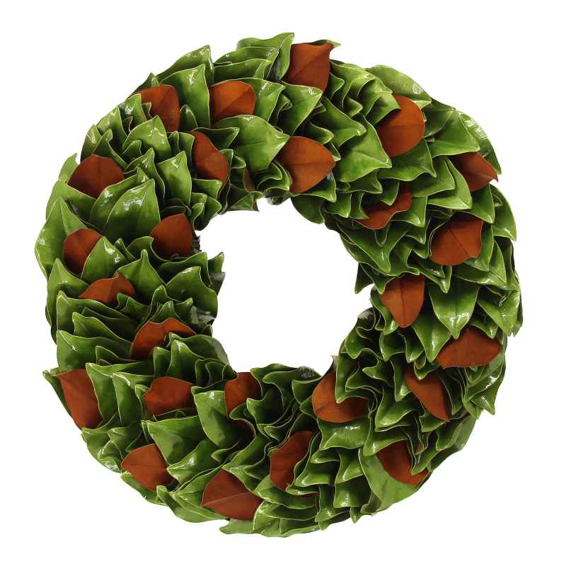 Granny Smith Copper Lacquer Magnolia Wreath