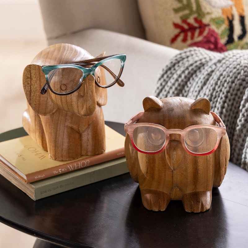 Owl Hand-carved Wooden Eyeglass Holder