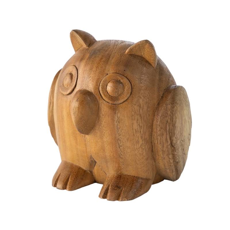 Owl Hand-carved Wooden Eyeglass Holder