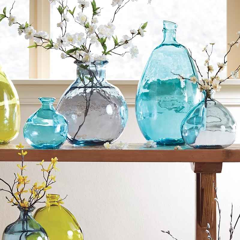Bubble Recycled Glass Balloon Vase 7H