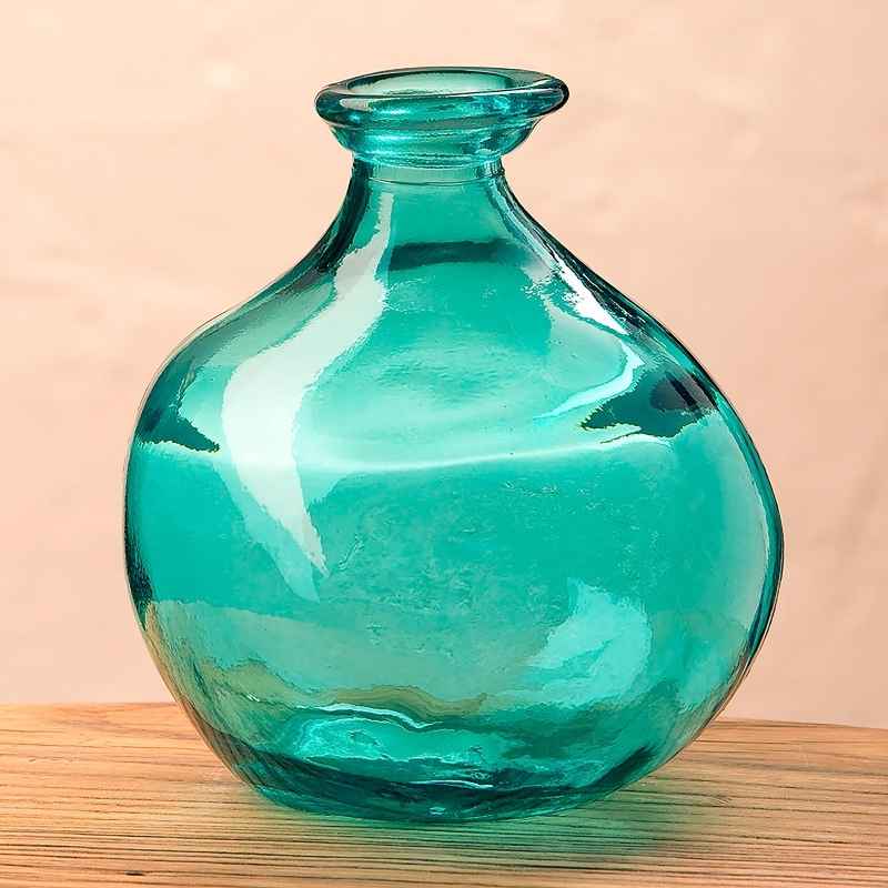 Bubble Recycled Glass Balloon Vase 7H