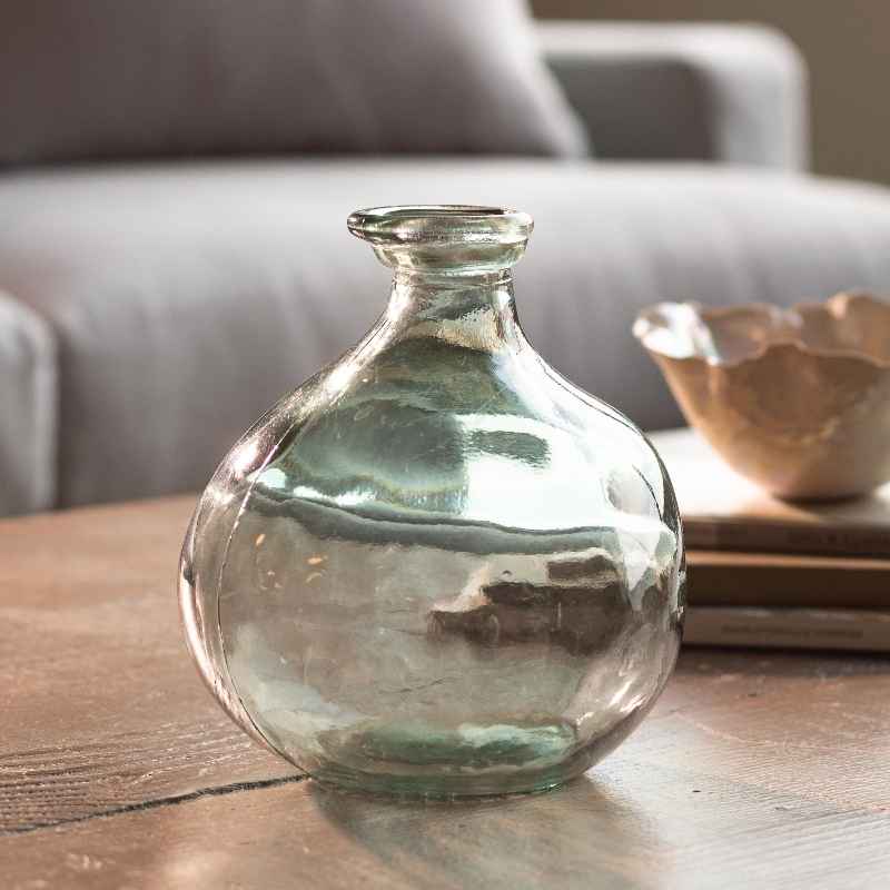 Bubble Recycled Glass Balloon Vase 7H