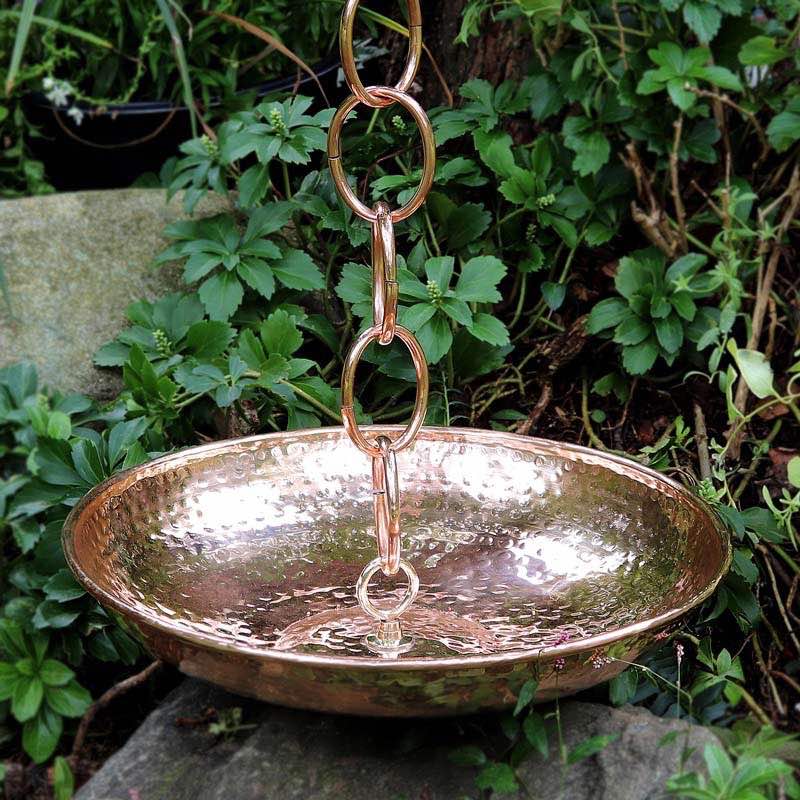 Copper Rain Chain Basin