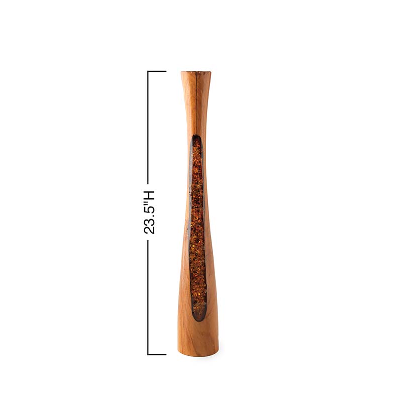 VivaTerra Teak Candle Holder - Thumbnail 3