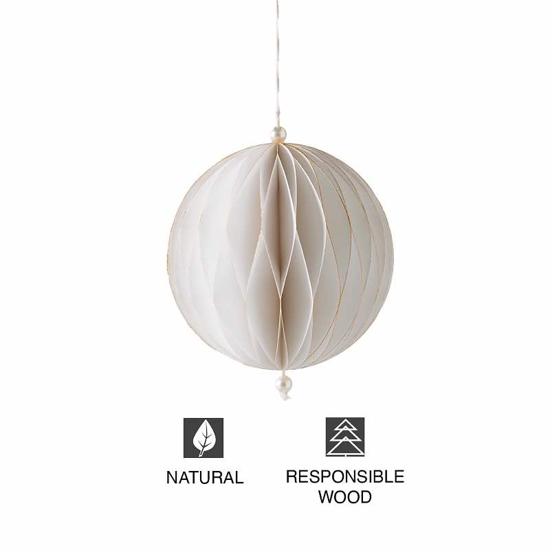 VivaTerra Honeycomb Paper Ball Ornament - Thumbnail 4