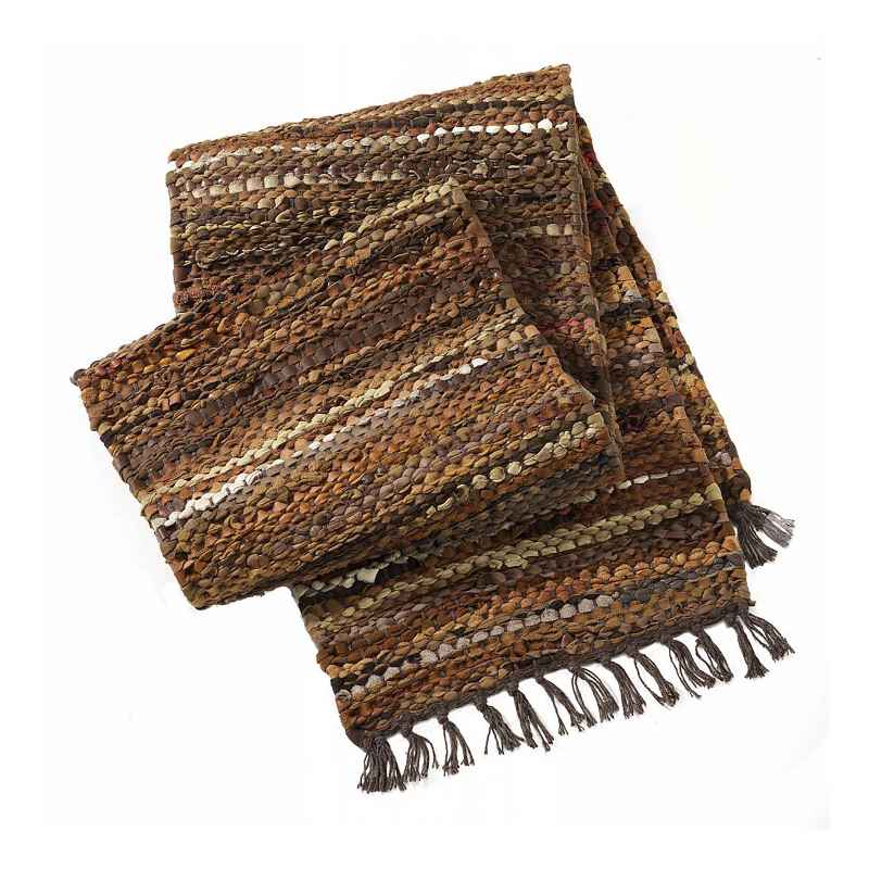 Tucson Recycled Leather Table Runner, 96