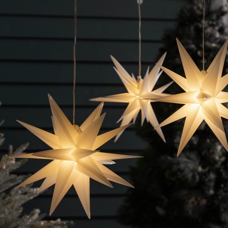 All-Weather Lighted Hanging Moravian Star, 11.75