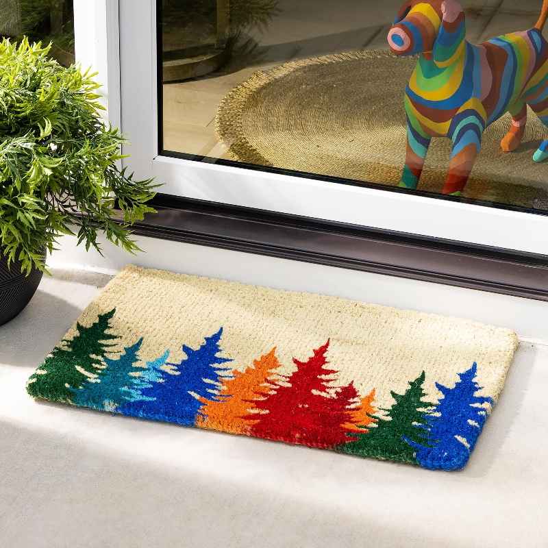 Colorful Coir Forest Doormat