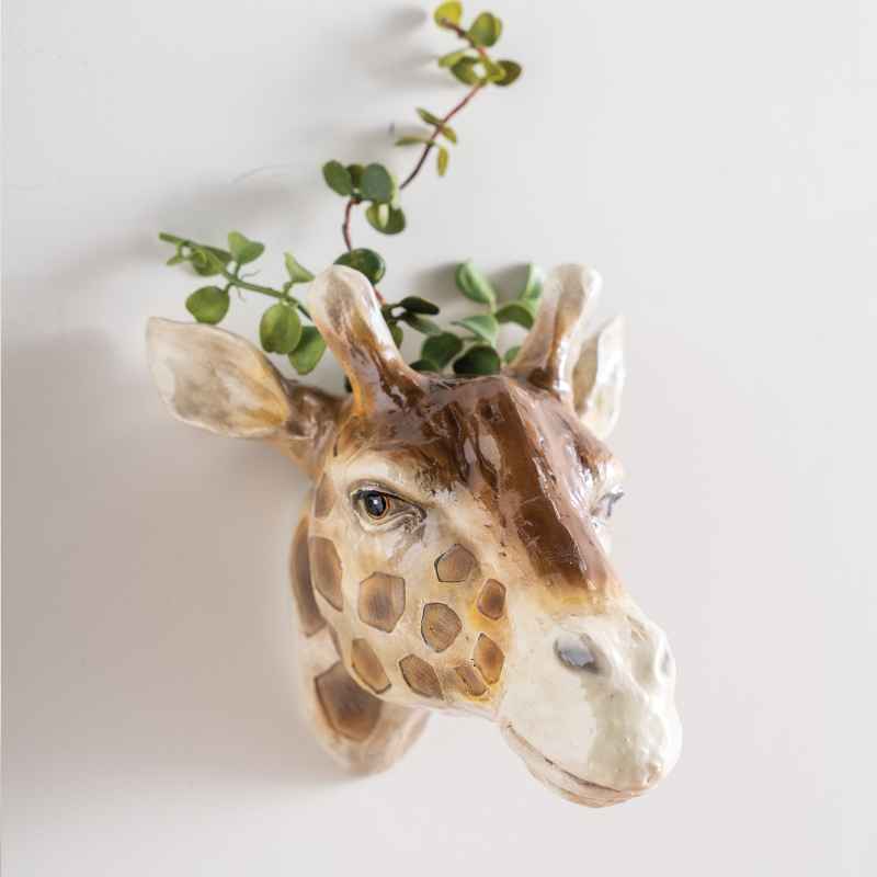 Giraffe Head Wall Vase