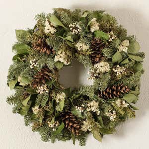 Organic Evergreen & Pine Cone Winter Wreaths