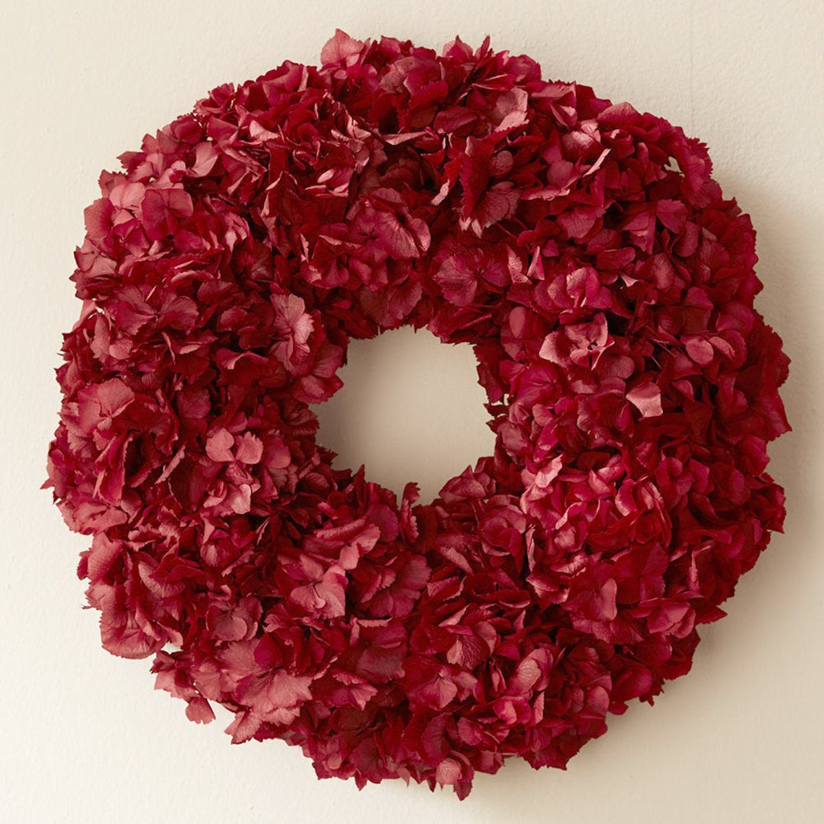 Red Hydrangea Wreath
