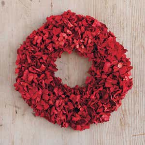 Red Hydrangea Wreath