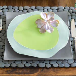 SeaGlass Wave Plates, 10", Set of 4 - Gold