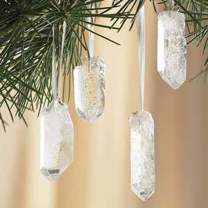Quartz Crystal & Gold-Tipped Ornaments