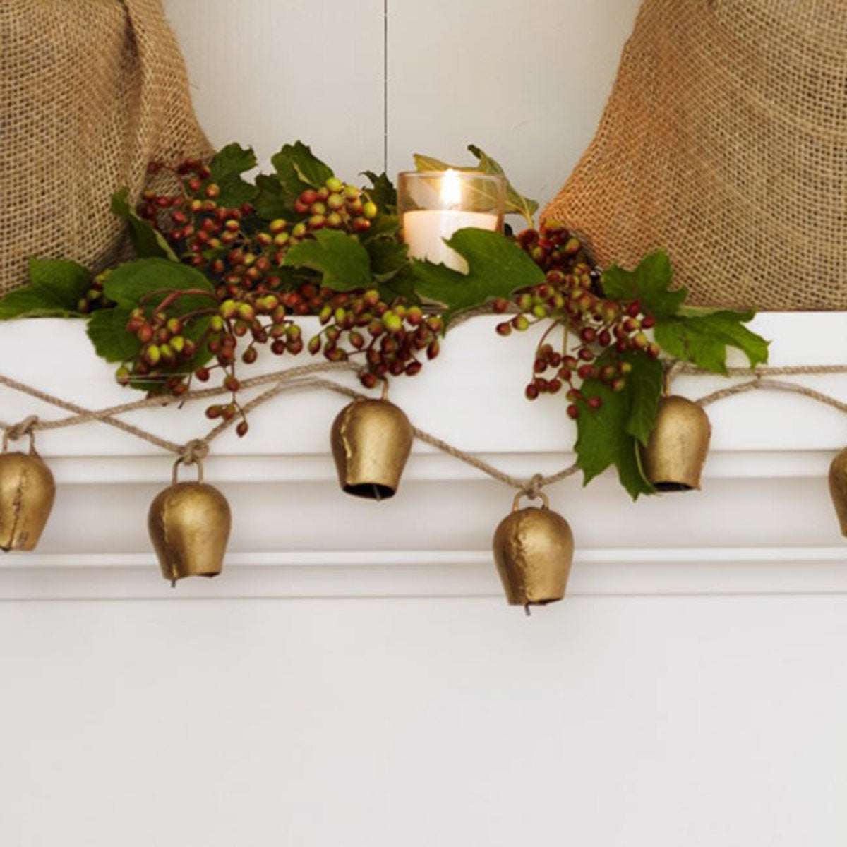 Mini Temple Bell Garland - Gold