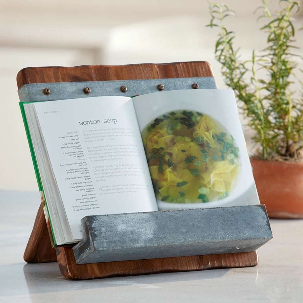 Reclaimed Wood Cookbook & iPad Holder