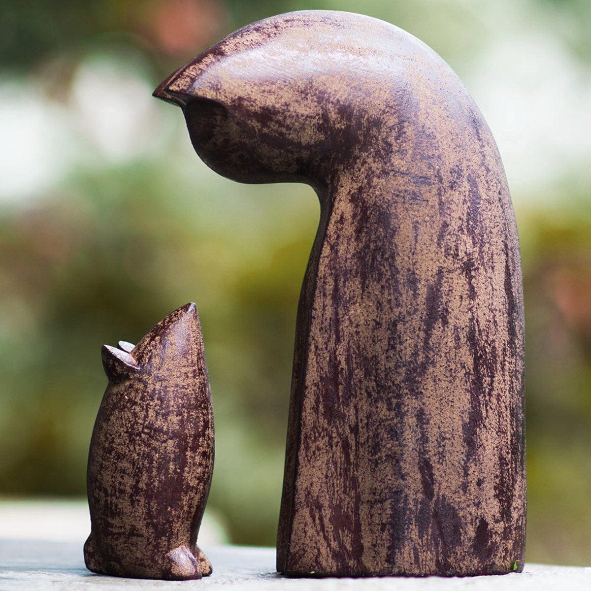 Cat and Mouse Sculpture Set