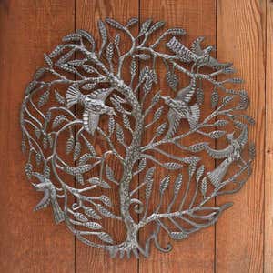 Recycled Metal Tree of Life Wall Art