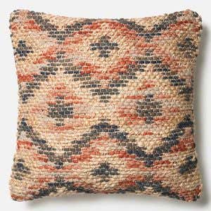 Loloi Modern Aztec Throw Pillow in Brown - Red