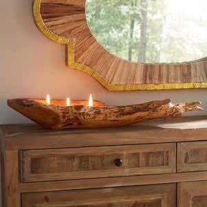 Handcrafted Teak Boat Candle