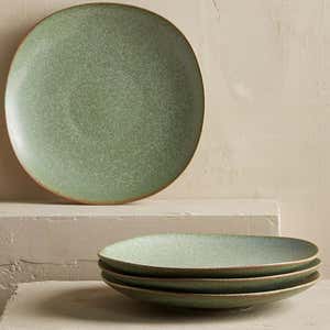 Terra Green Stone Salad Plates, Set of 4