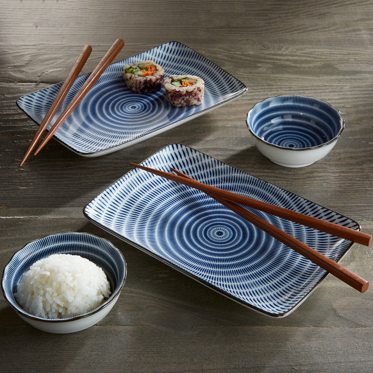 Rippling Waters Sushi Set For Two - Wave