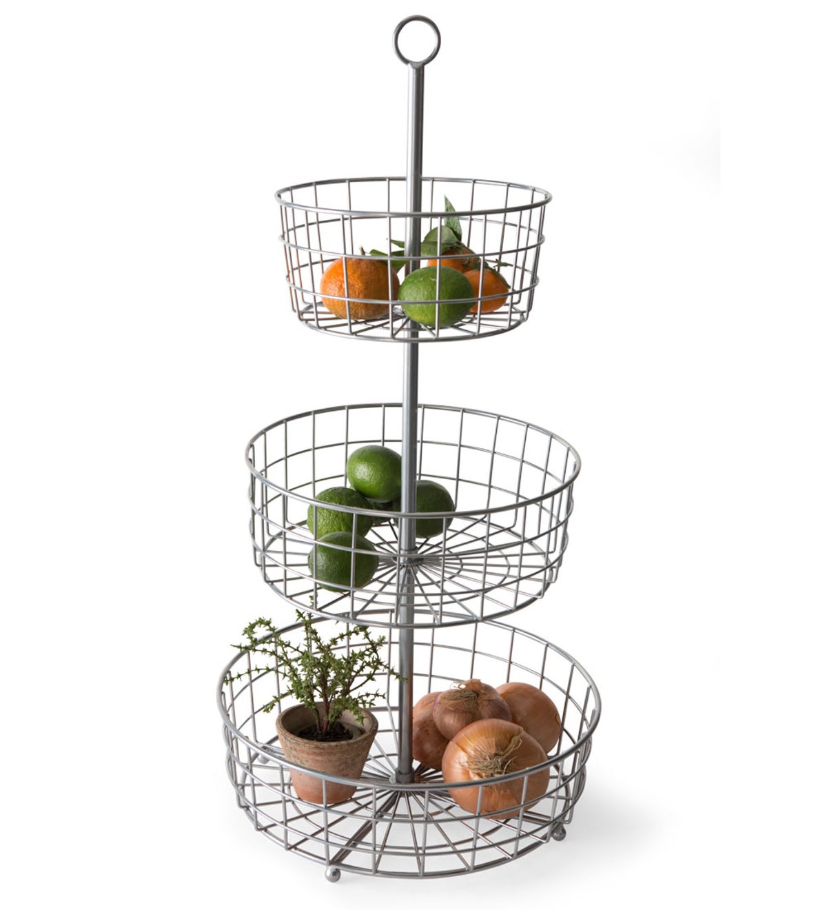 Industrial Three-Tiered Basket