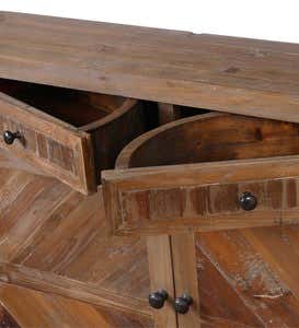 Reclaimed Fir Wooden Console Cabinet