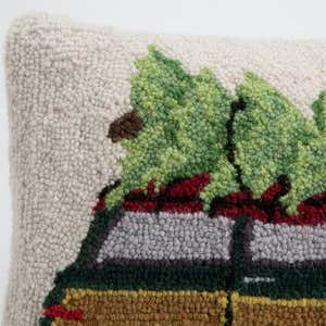 Hand-Hooked Wool Pillow
