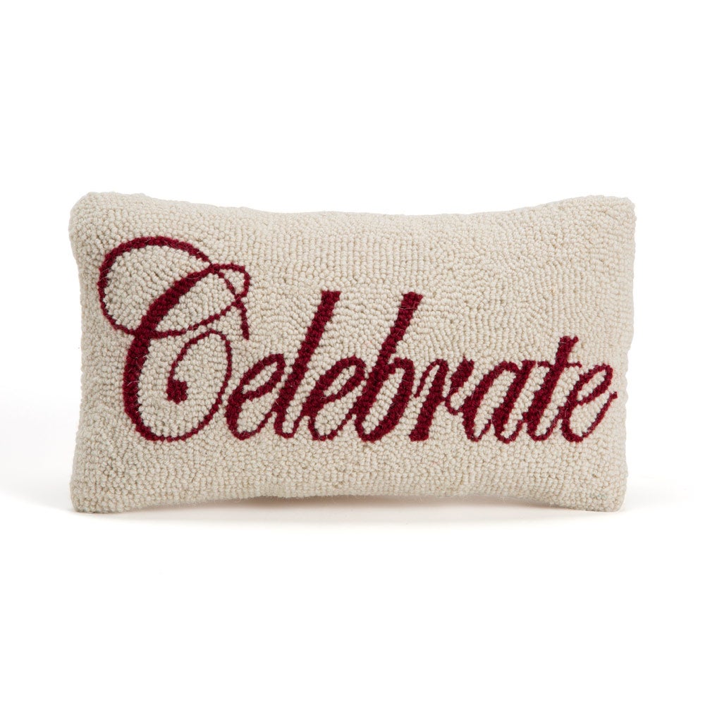 Holiday Messages Hooked Wool Pillow Collection