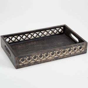 Handcrafted Indian Rosewood Napkin & Cutlery Organizer
